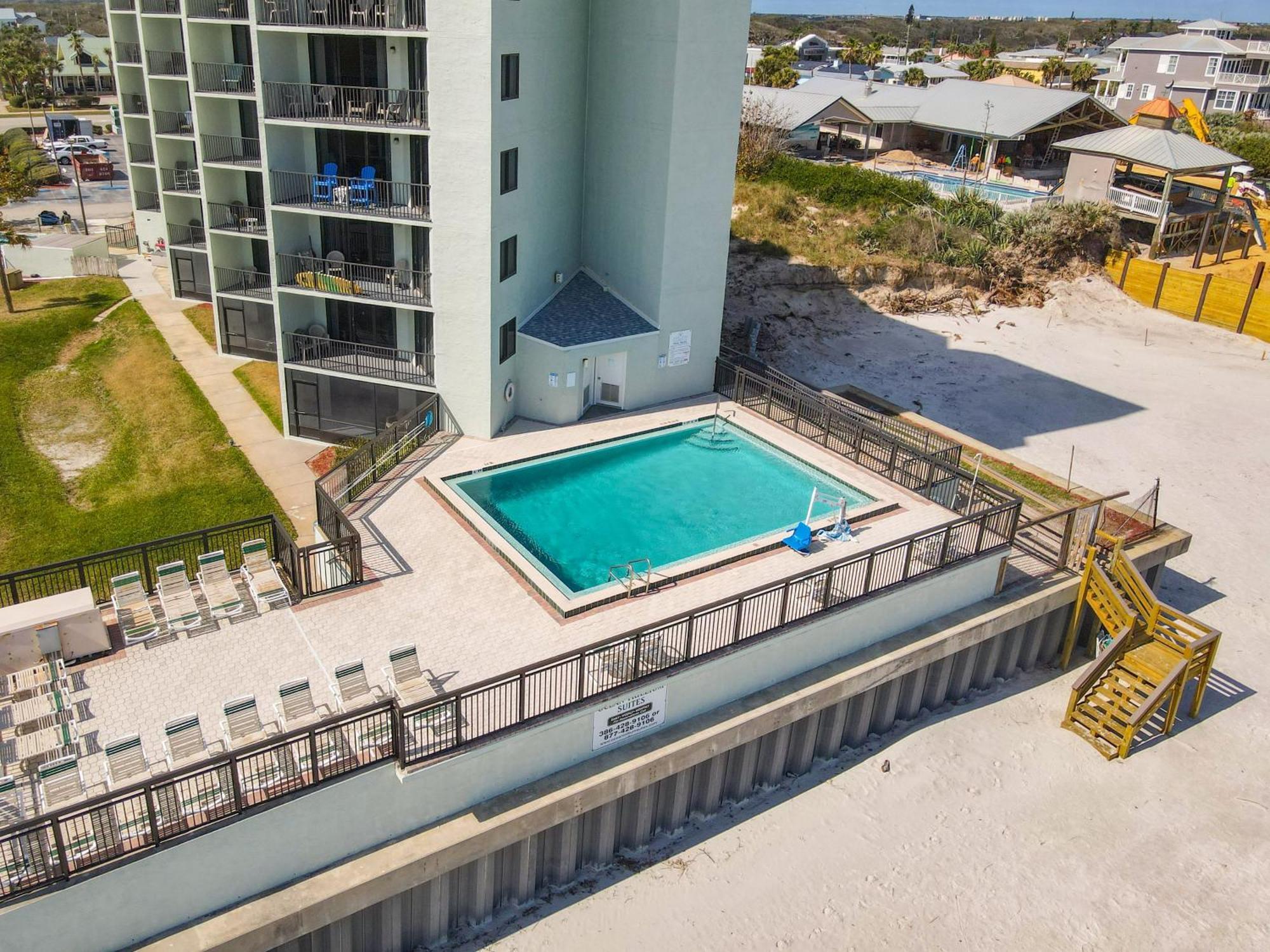 Apartment Ocean View With A Beachfront Pool At Ocean Trillium ~ 102 New Smyrna Beach
