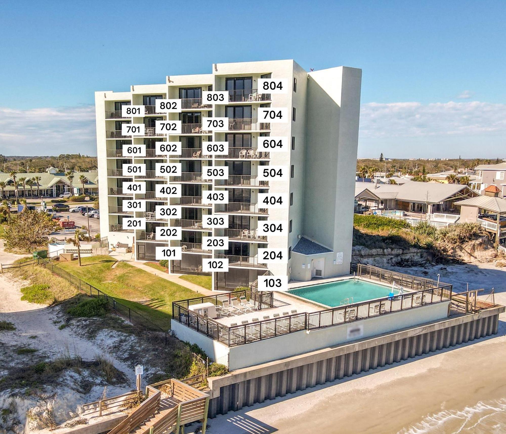 Ocean View With A Beachfront Pool At Ocean Trillium ~ 102 * New Smyrna Beach