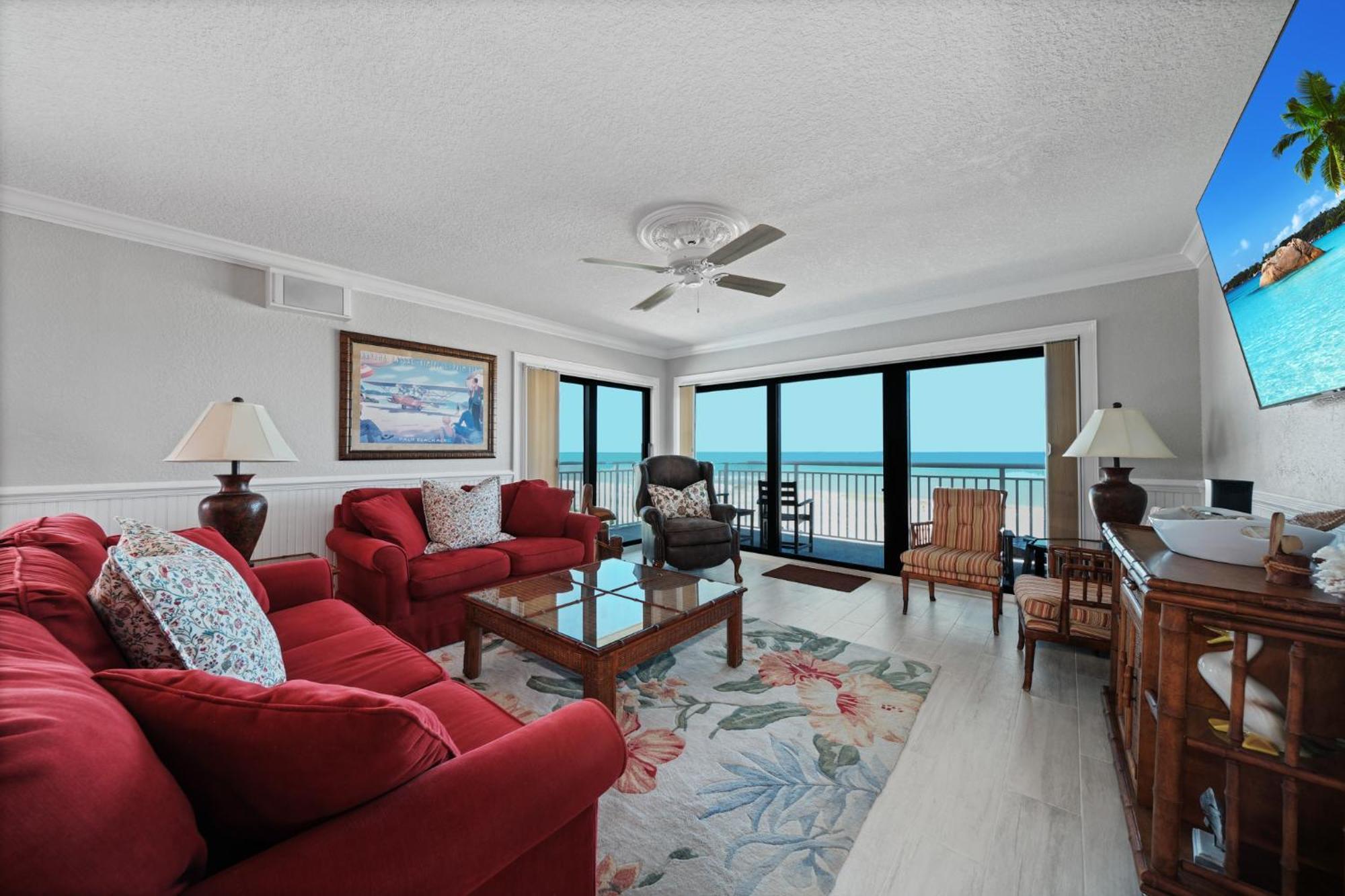 Oceanfront Corner Views With Wrap Around Balcony And Complex Pool *